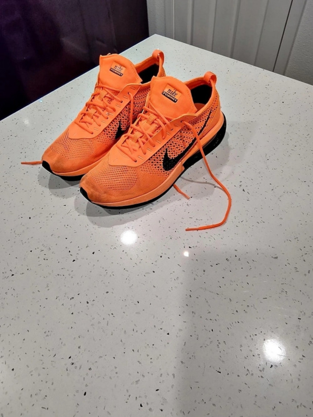 Size 11 - Nike Air Max Flyknit Racer Total Orange Black